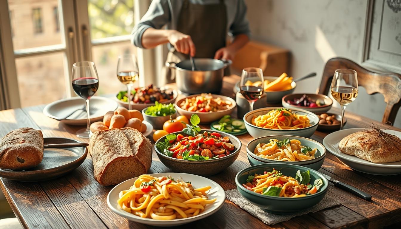 Fresh ingredients for healthy home cooking